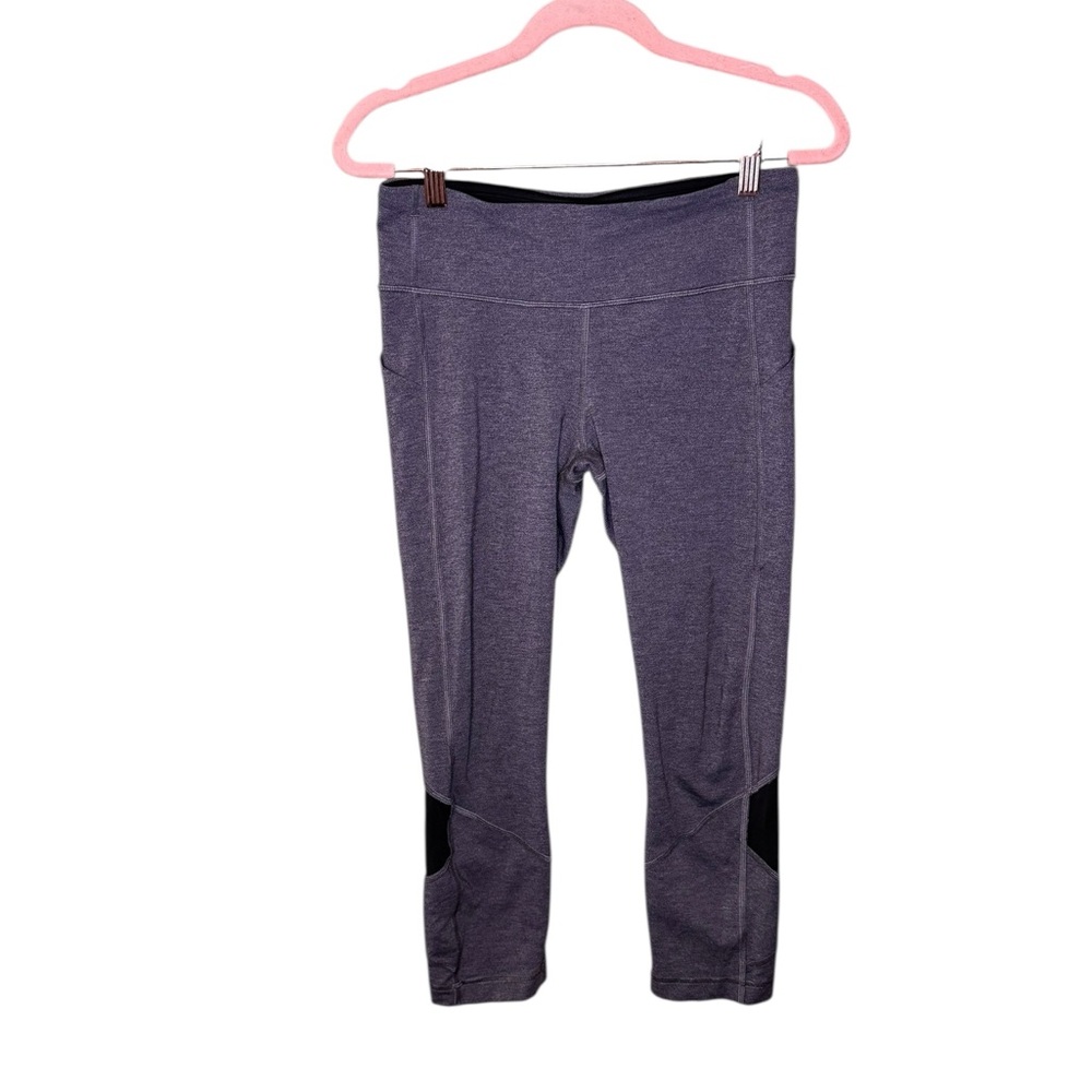 Lululemon Pace Rival Crop 22" Legging in Heathered Black/Black 6